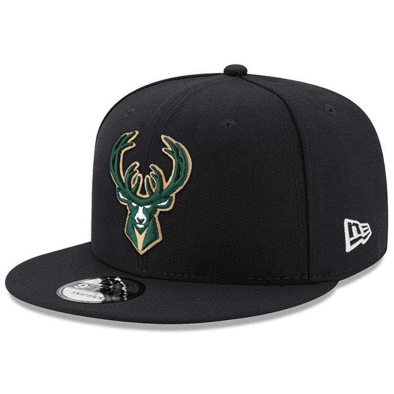 Milwaukee Bucks New Era NBA Team 9FIFTY Snapback Hat – Black