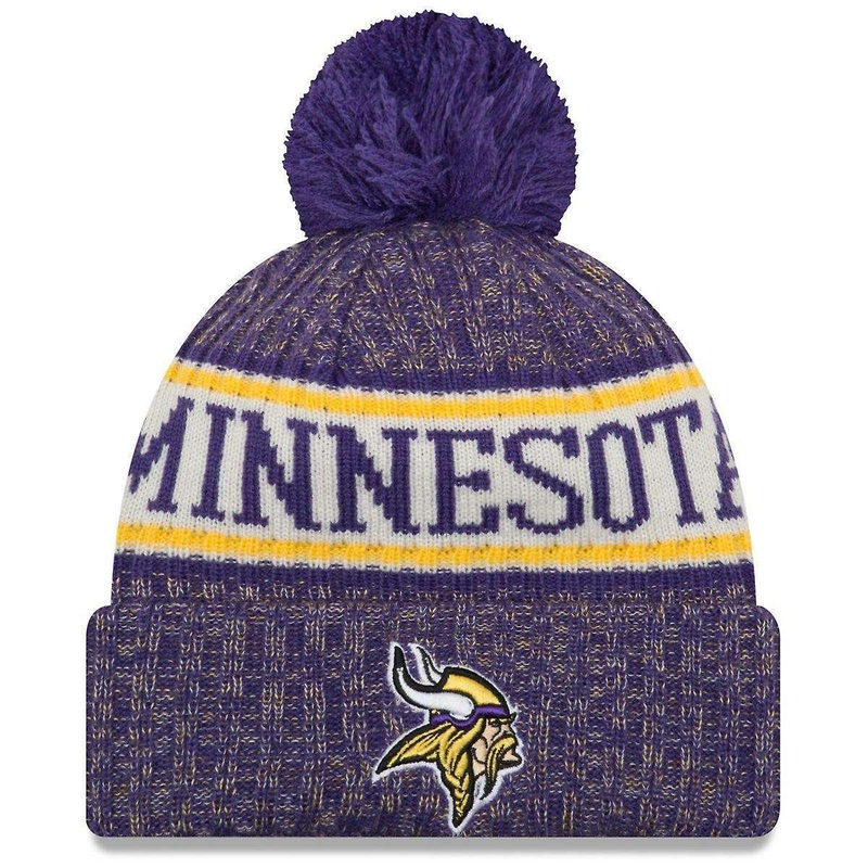 Minnesota Vikings New Era NFL 2018 NFL Sideline Knit Beanie – Purple