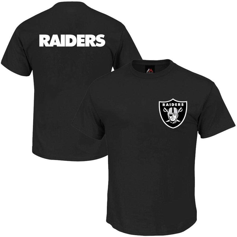 Oakland Raiders Majestic NFL Team Gamily T-Shirt – Black
