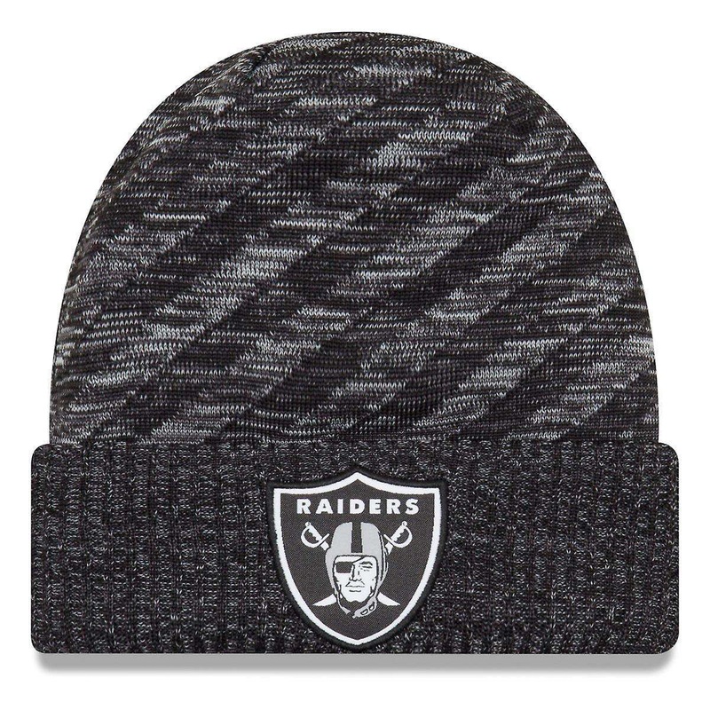 Oakland Raiders New Era NFL 2018 NFL Sideline TD Knit Beanie – Black