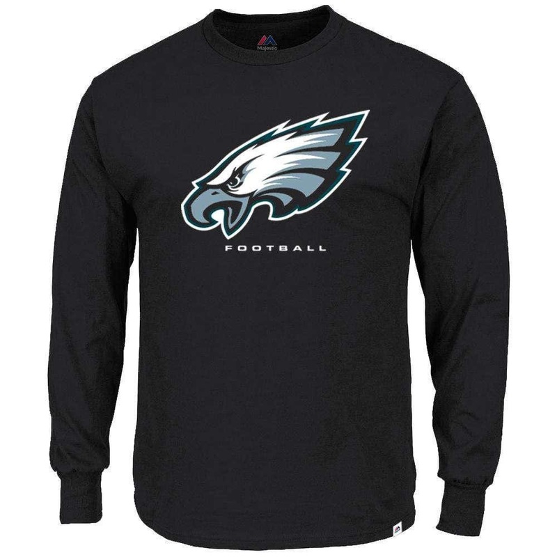 Philadelphia Eagles Majestic NFL Critical Victory Long Sleeve T-Shirt – Black