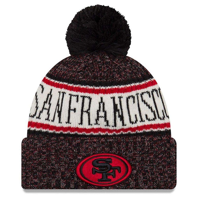 San Francisco 49ers New Era NFL 2018 NFL Sideline Knit Beanie – Black