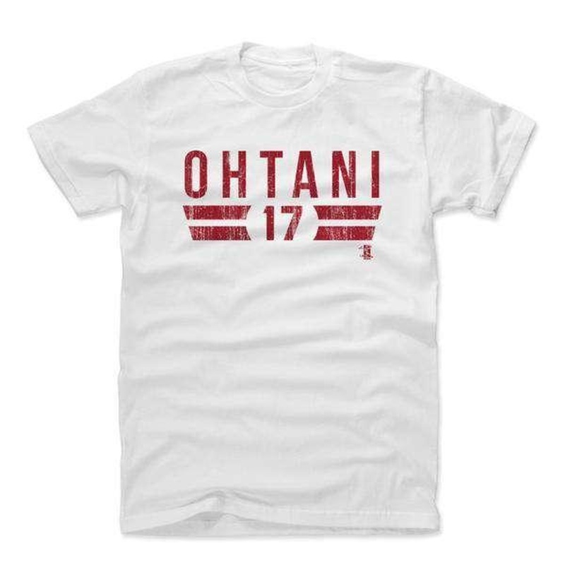 Shohei Ohtani Los Angeles Angles 500 Level MLB Font T-Shirt – White