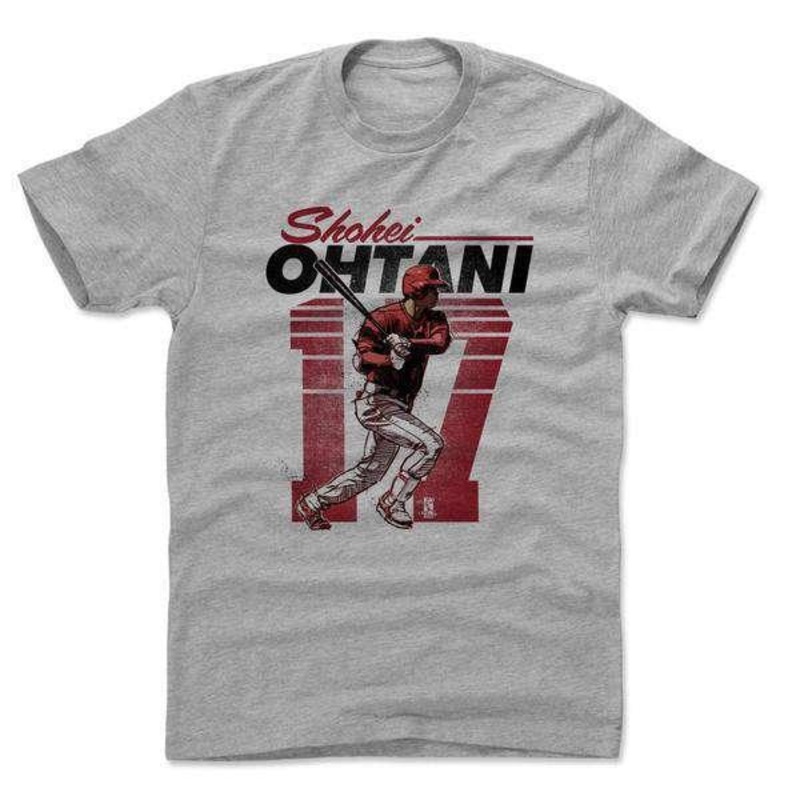 Shohei Ohtani Los Angeles Angles 500 Level MLB Retro T-Shirt – Grey
