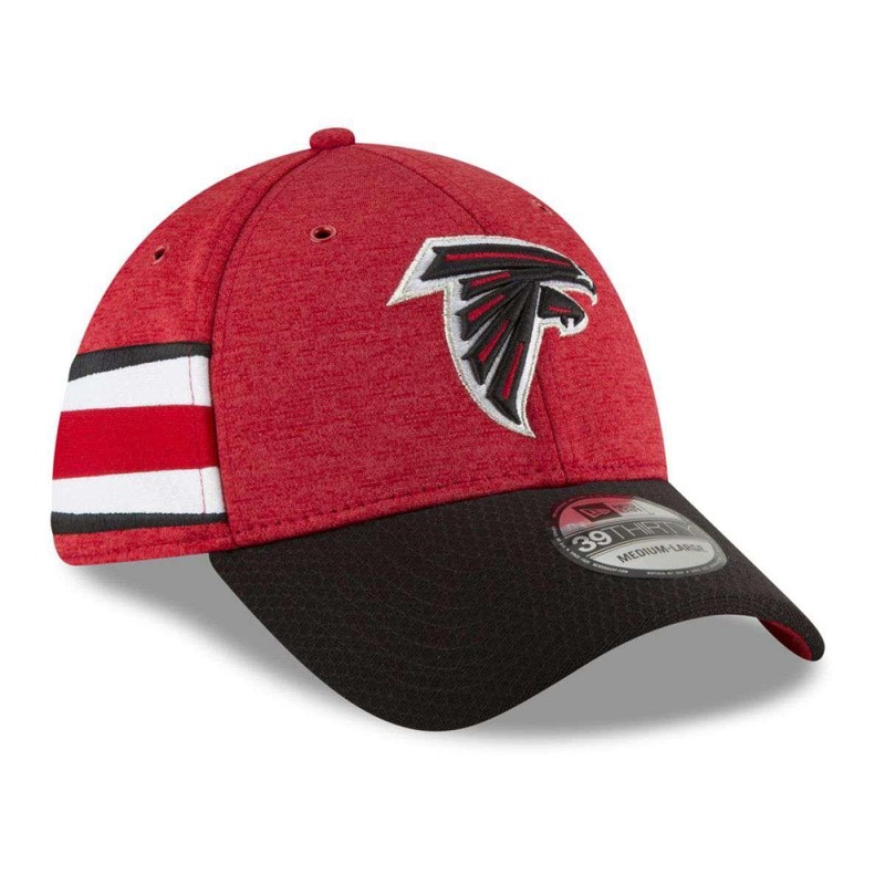 Atlanta Falcons New Era NFL 2018 Sideline 39THIRTY Stretch-Fit Curved Hat – Red