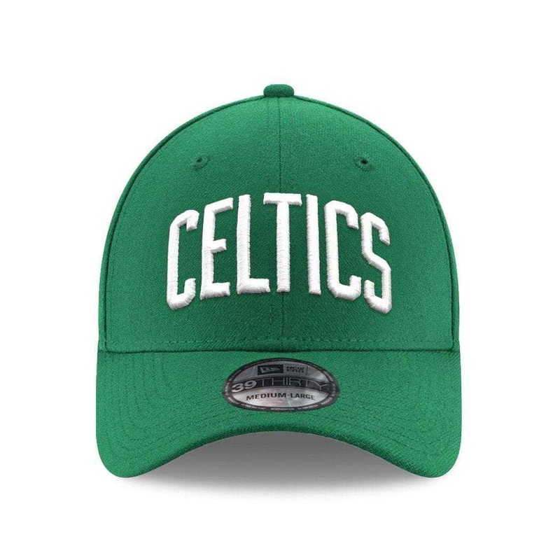 Boston Celtics New Era NBA Wordmark 39THIRTY Curve Hat – Green