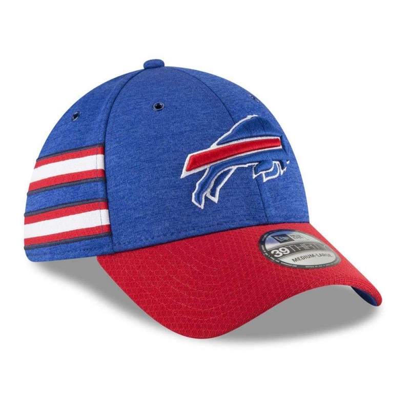 Buffalo Bills New Era NFL 2018 Sideline 39THIRTY Stretch-Fit Curved Hat – Blue