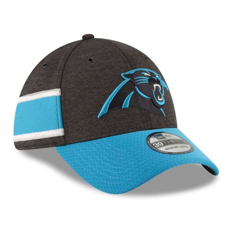 Carolina Panthers New Era NFL 2018 Sideline 39THIRTY Stretch-Fit Curved Hat – Black