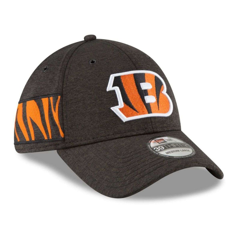 Cincinnati Bengals New Era NFL 2018 Sideline 39THIRTY Stretch-Fit Curved Hat – Black