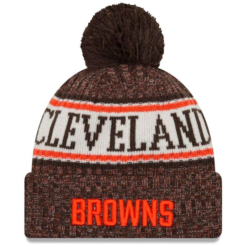 Cleveland Browns New Era NFL 2018 NFL Sideline Knit Beanie – Brown