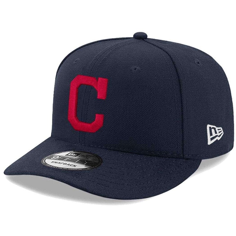 Cleveland Indians New Era MLB Team Pre-Curved 9FIFTY Snapback Hat – Navy
