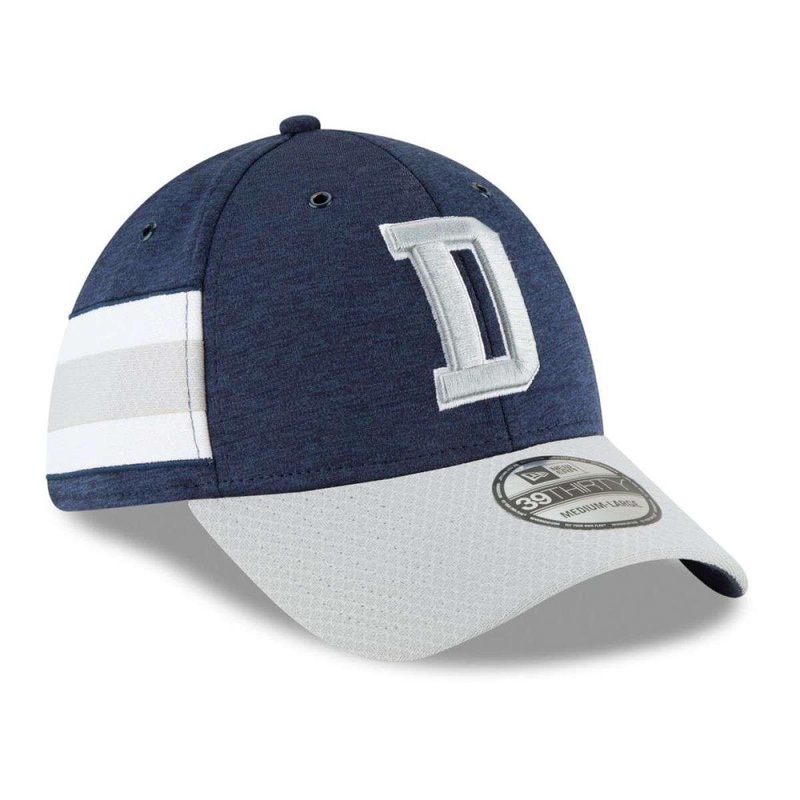Dallas Cowboys New Era NFL 2018 Sideline 39THIRTY Stretch-Fit Curved Hat – Navy