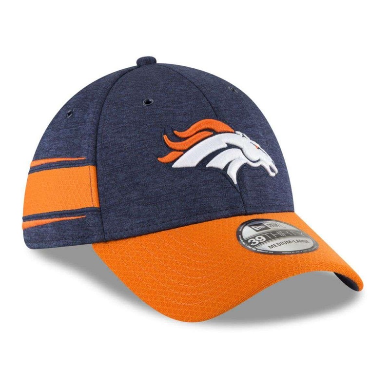 Denver Broncos New Era NFL 2018 Sideline 39THIRTY Stretch-Fit Curved Hat – Navy