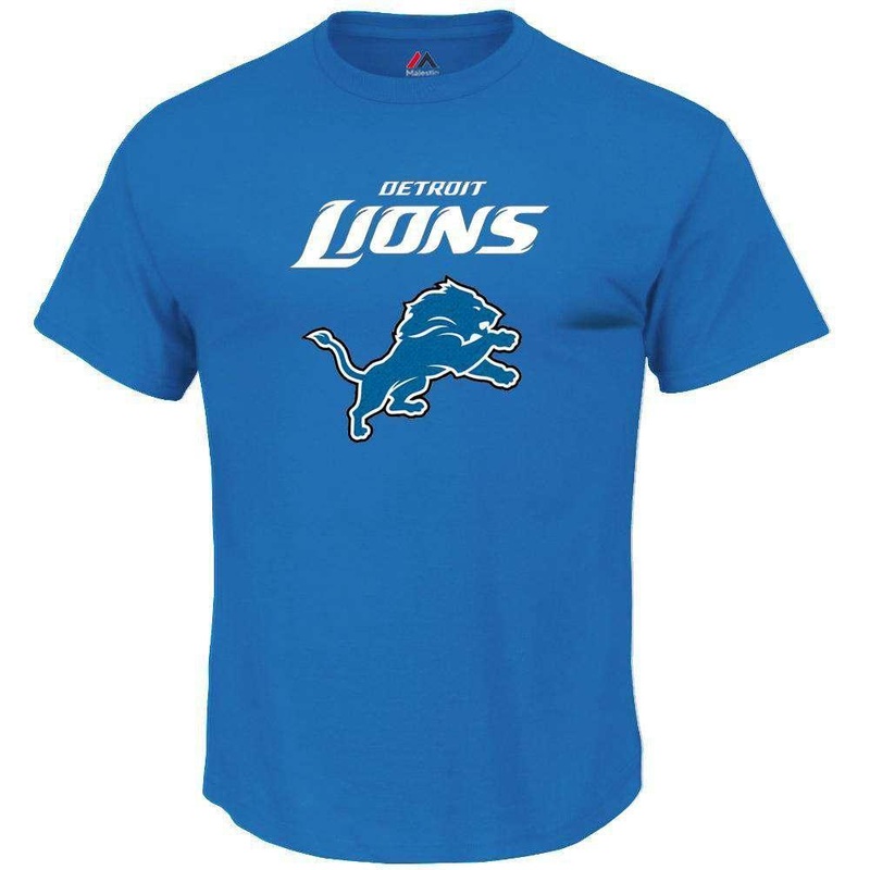 Detroit Lions Majestic NFL Critical Victory T-Shirt – Blue
