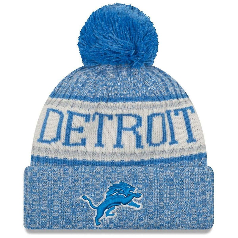 Detroit Lions New Era NFL 2018 NFL Sideline Knit Beanie – Blue