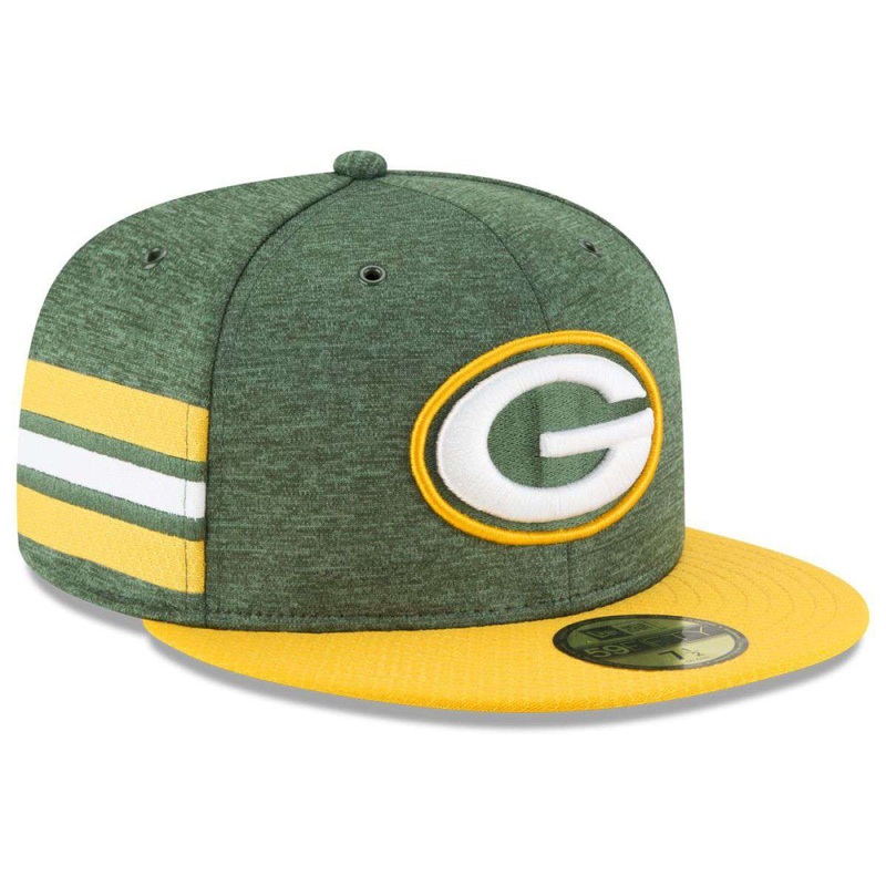 Green Bay Packers New Era NFL 2018 Sideline 59FIFTY Fitted Hat – Green
