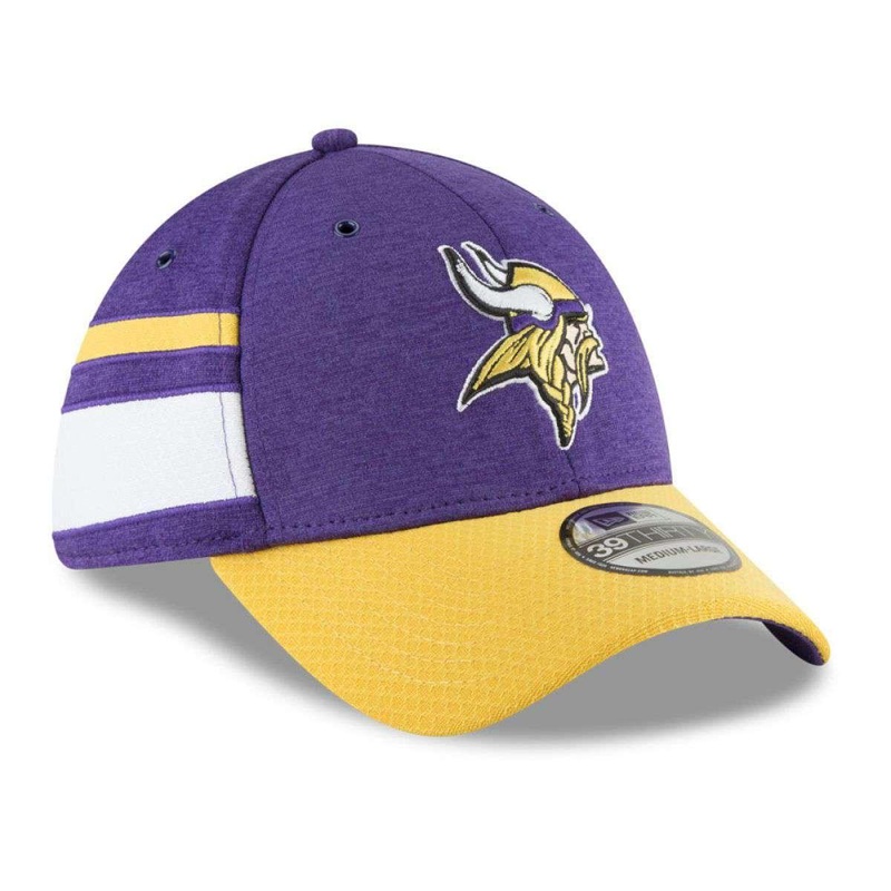 Minnesota Vikings New Era NFL 2018 Sideline 39THIRTY Stretch-Fit Curved Hat – Purple