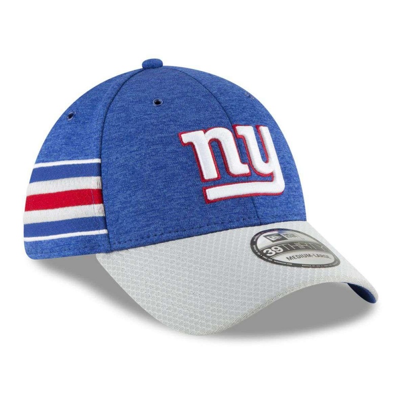 New York Giants New Era NFL 2018 Sideline 39THIRTY Stretch-Fit Curved Hat – Blue