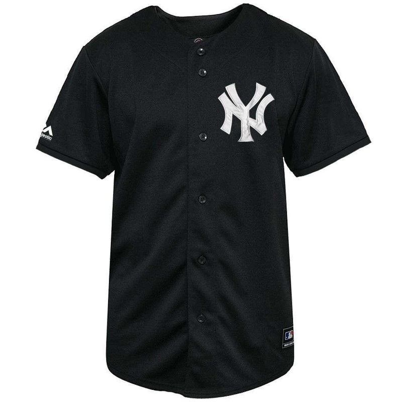 New York Yankees Majestic MLB Black & White Replica Jersey