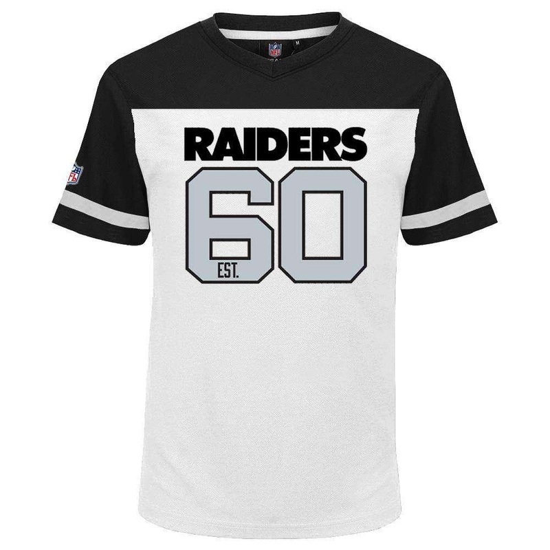 Oakland Raiders Majestic NFL Poly Mesh Jersey Shirt – White