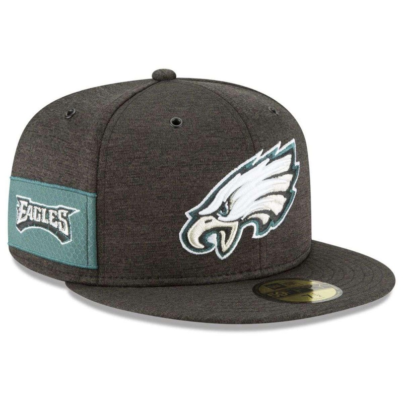 Philadelphia Eagles New Era NFL 2018 Sideline 59FIFTY Fitted Hat – Black