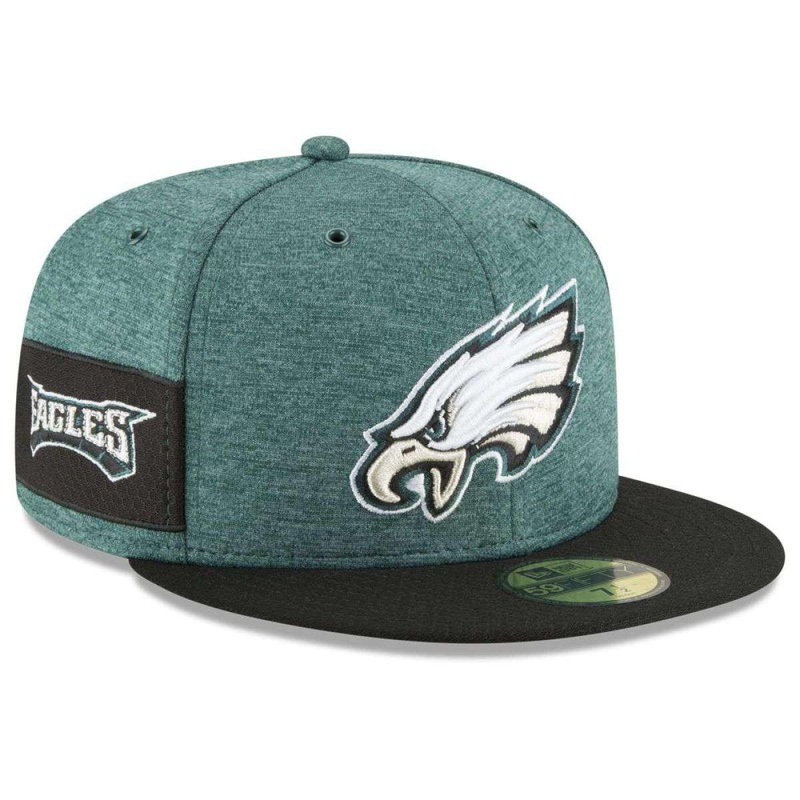 Philadelphia Eagles New Era NFL 2018 Sideline 59FIFTY Fitted Hat – Green