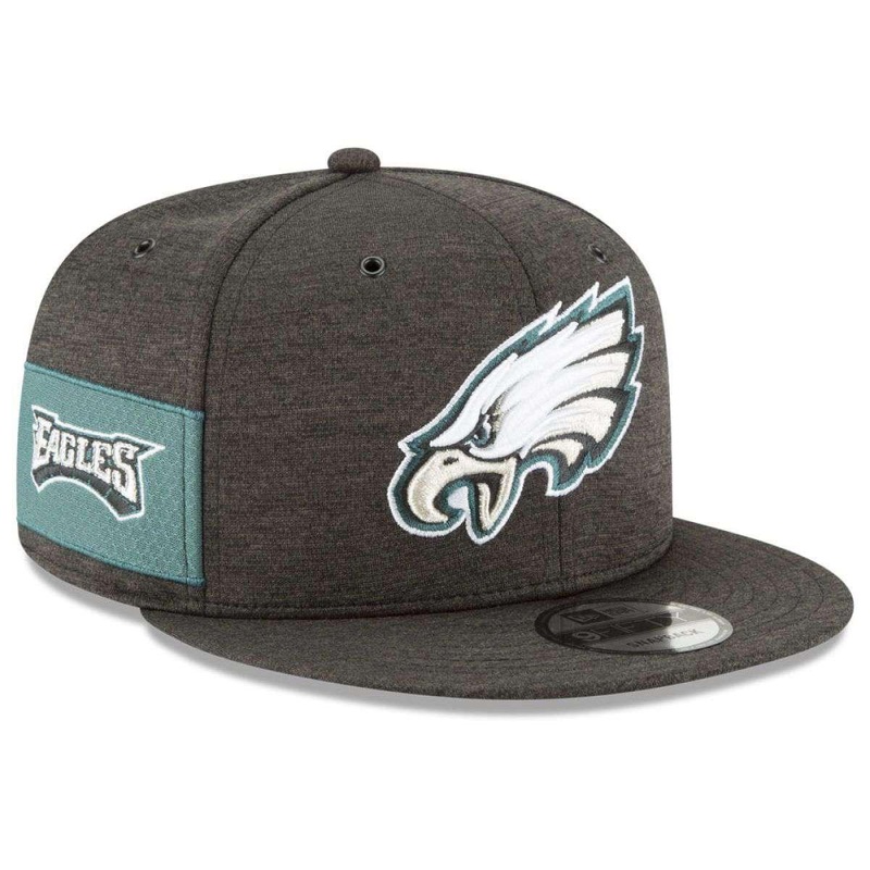 Philadelphia Eagles New Era NFL 2018 Sideline 9FIFTY Snapback Hat – Black