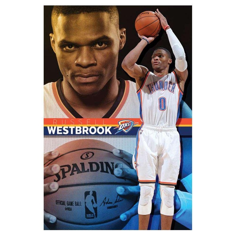 Russell Westbrook Oklahoma City Thunder 56 x 86cm Trends NBA Poster – Laminated