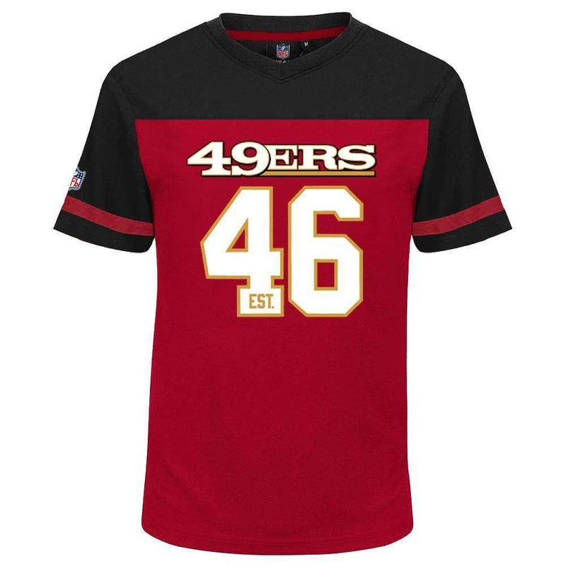 San Francisco 49ers Majestic NFL Poly Mesh Jersey Shirt – Red