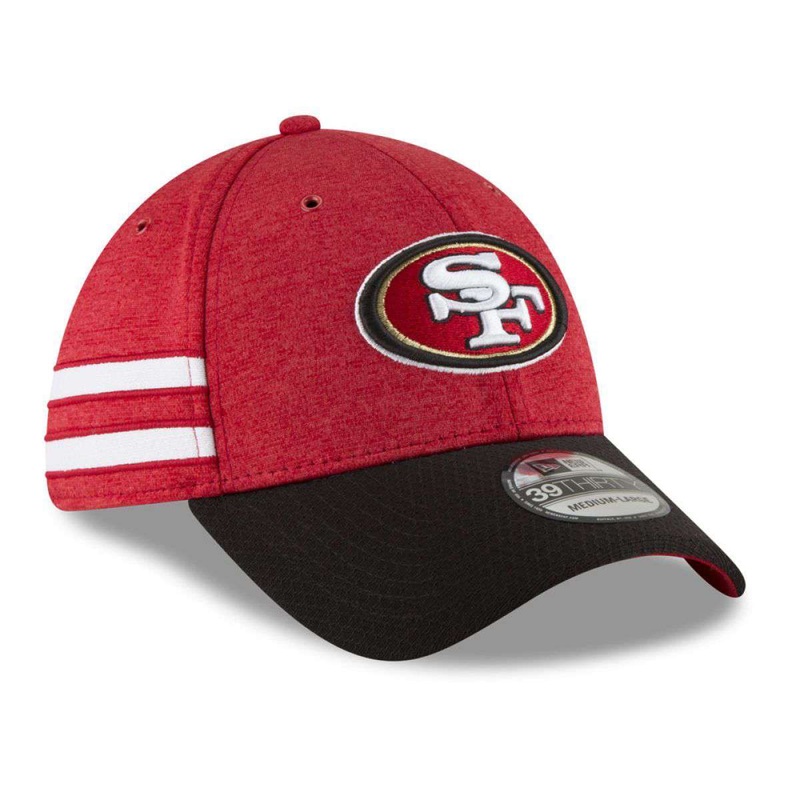 San Francisco 49ers New Era NFL 2018 Sideline 39THIRTY Stretch-Fit Curved Hat – Red
