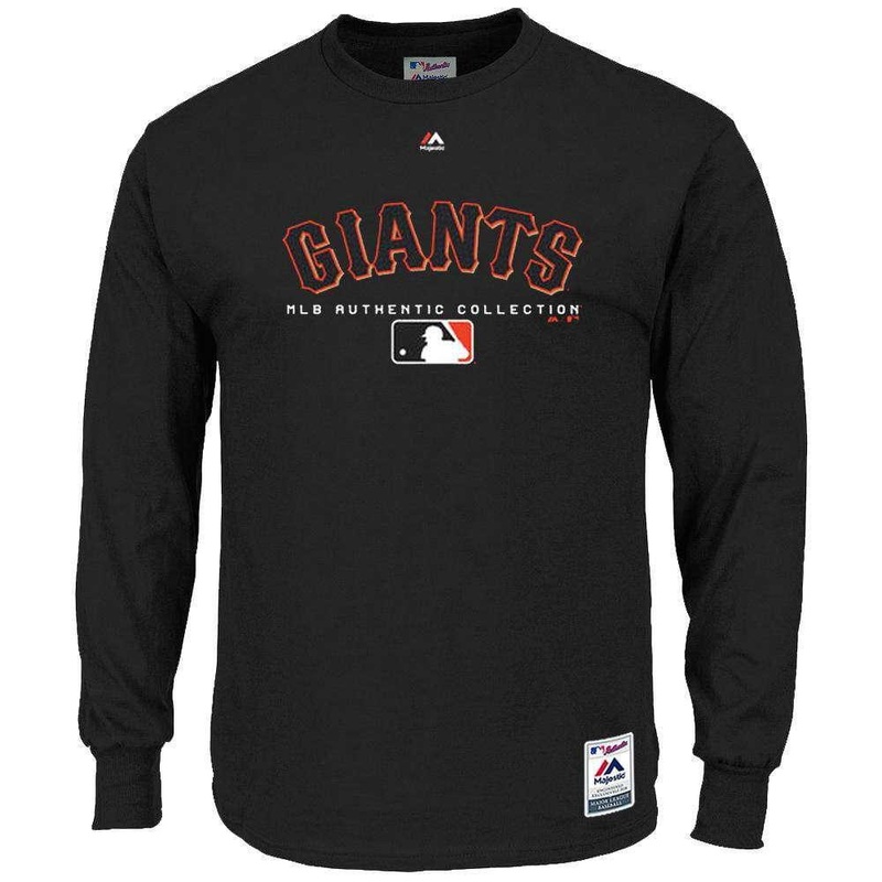 San Francisco Giants Majestic MLB Team Drive Long Sleeve T-Shirt – Black