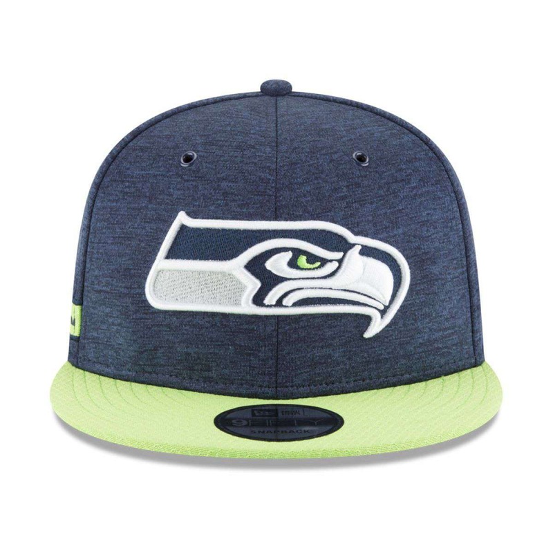 Seattle Seahawks New Era NFL 2018 Sideline 9FIFTY Snapback Hat – Navy