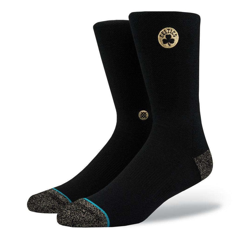 Boston Celtics Stance NBA Gold Trophy Crew Socks – Black