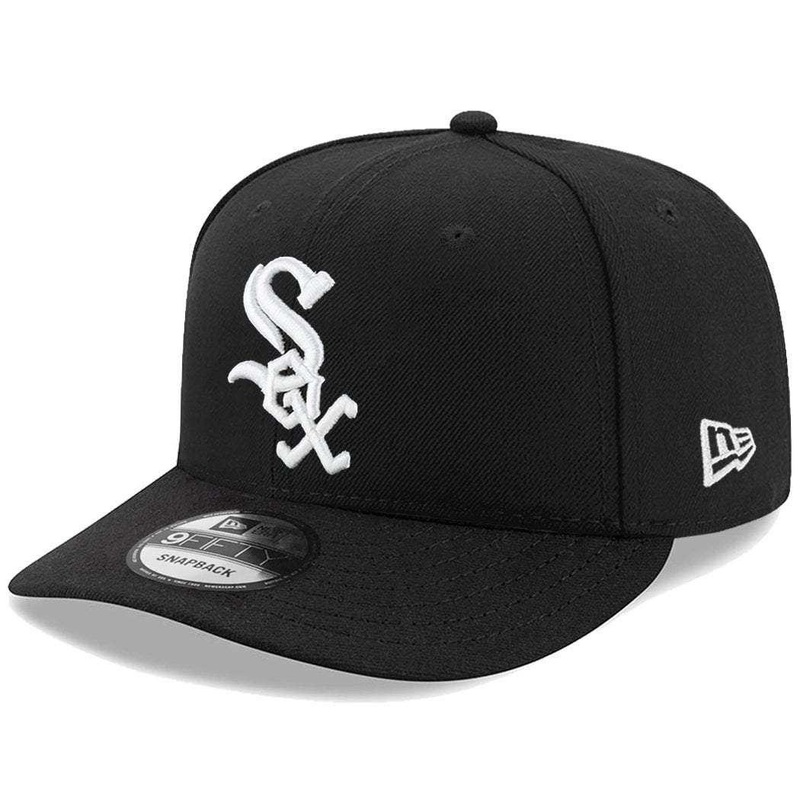 Chicago White Sox New Era MLB Pre-Curved Team 9FIFTY Snapback Hat – Black