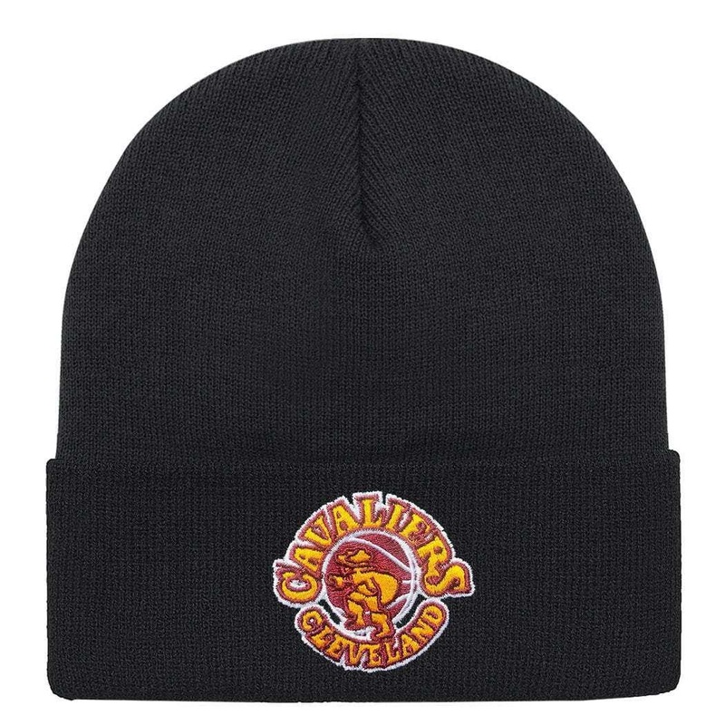 Cleveland Cavaliers Mitchell & Ness NBA HWC Logo Cuff Knit Beanie – Black