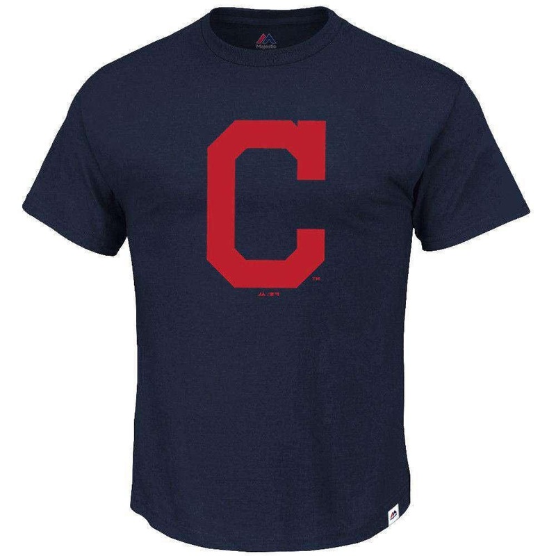 Cleveland Indians Majestic MLB Precision Play T-Shirt – Navy
