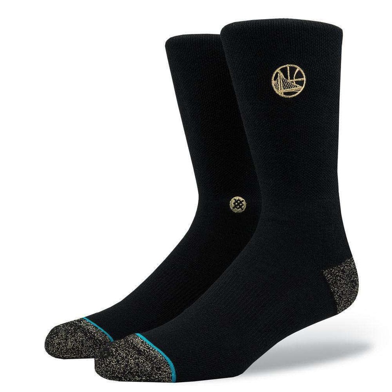 Golden State Warriors Stance NBA Gold Trophy Crew Socks – Black