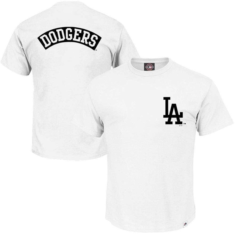 Los Angeles Dodgers Majestic MLB Finter T-Shirt – White