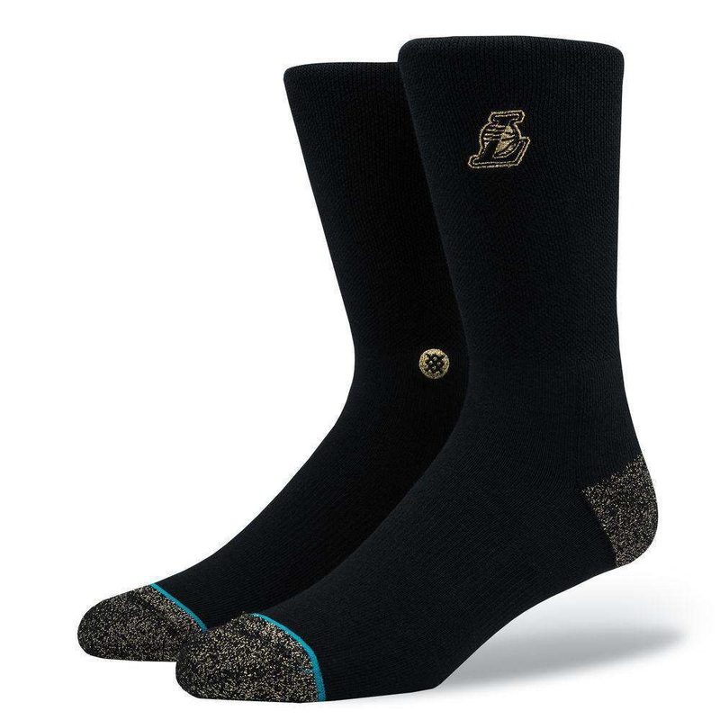 Los Angeles Lakers Stance NBA Gold Trophy Crew Socks – Black