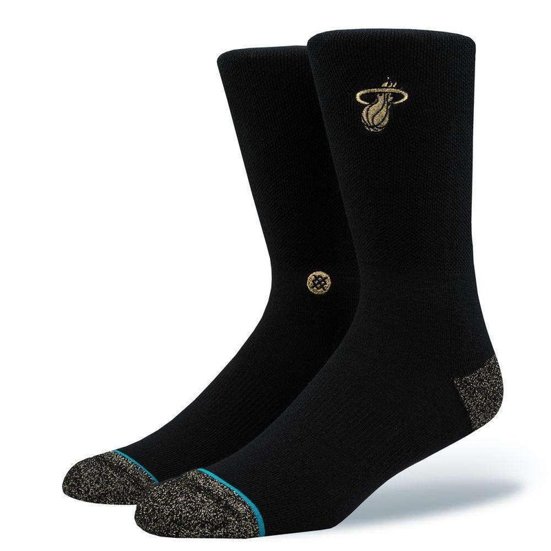 Miami Heat Stance NBA Gold Trophy Crew Socks – Black