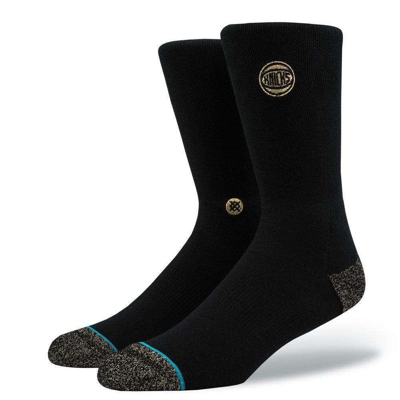 New York Knicks Stance NBA Gold Trophy Crew Socks – Black