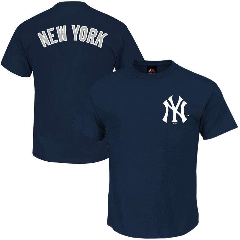 New York Yankees Majestic MLB Gamily Logo T-Shirt – Navy