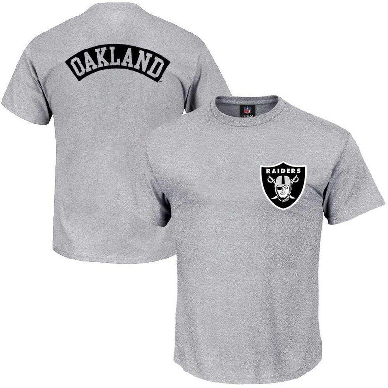 Oakland Raiders Majestic NFL Finter T-Shirt – Grey