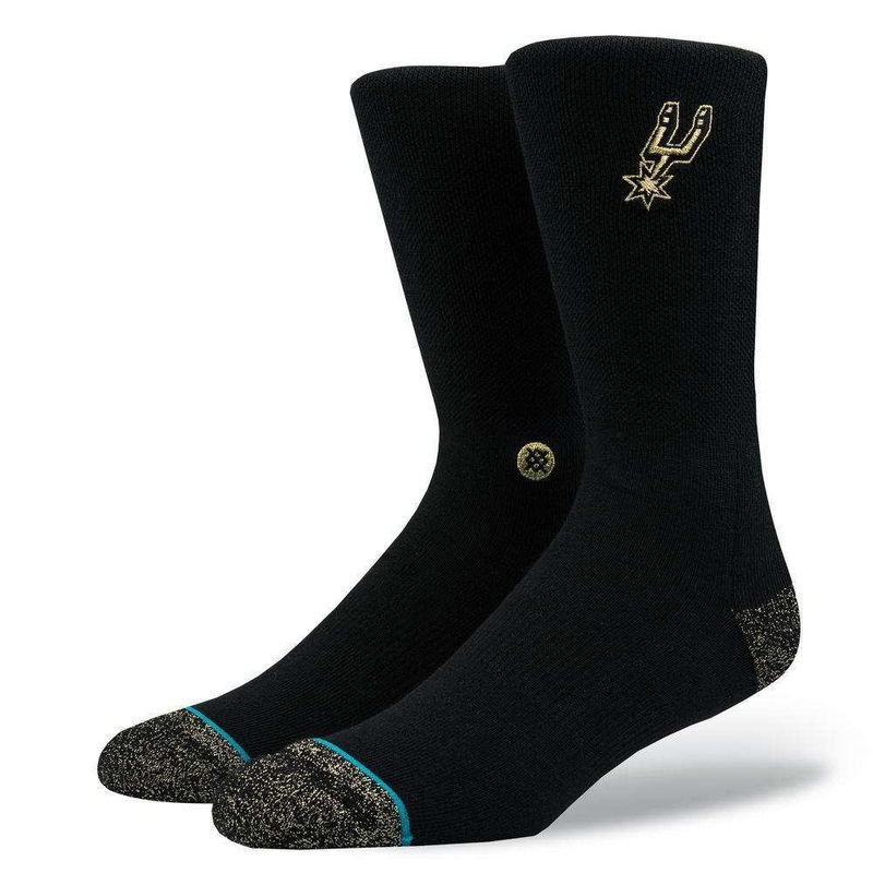 San Antonio Spurs Stance NBA Gold Trophy Crew Socks – Black