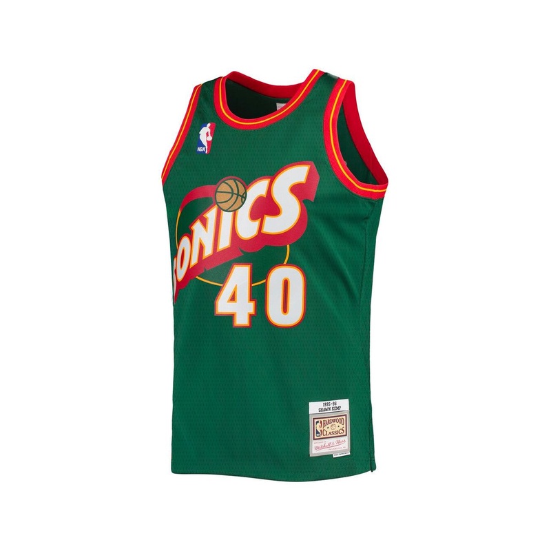 Shawn Kemp Seattle Supersonics Mitchell & Ness NBA 95-96 Swingman Jersey – Green