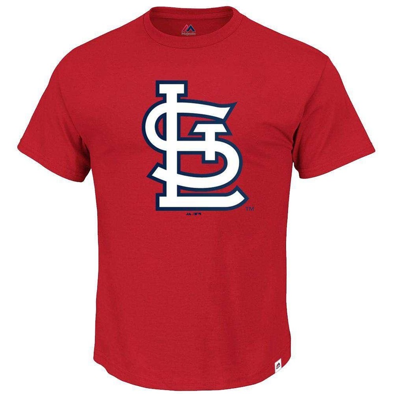St Louis Cardinals Majestic MLB Precision Play T-Shirt – Red