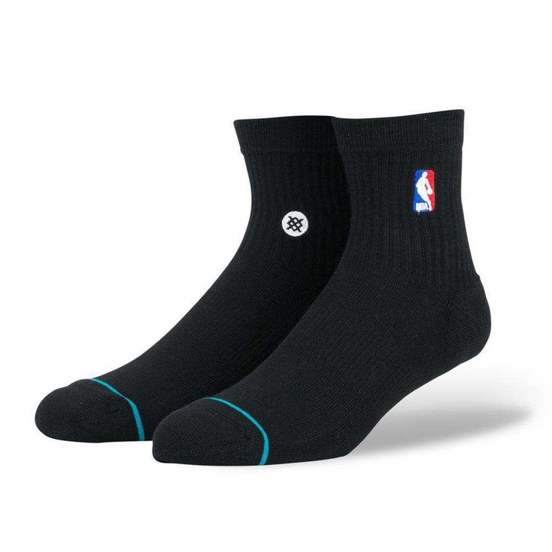 Stance NBA Logoman Casual Quarter Socks – Black