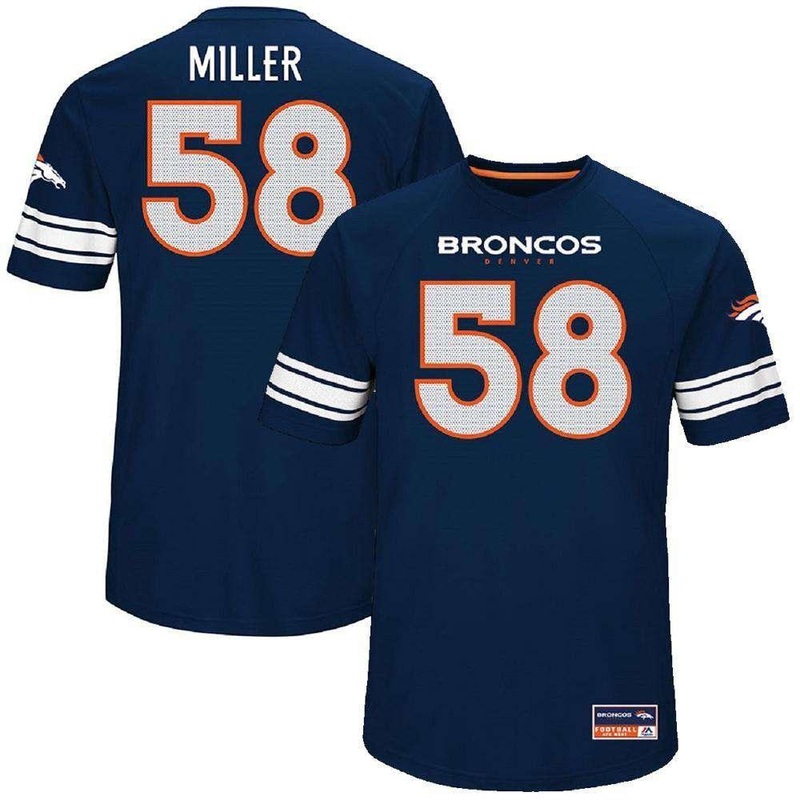 Von Miller Denver Broncos Majestic NFL Hashmark Replica Jersey – Navy