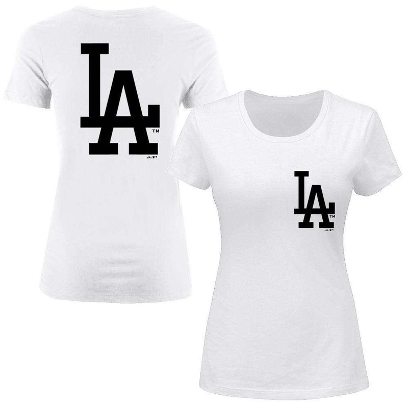 Women’s Los Angeles Dodgers Majestic MLB Remica T-Shirt – White