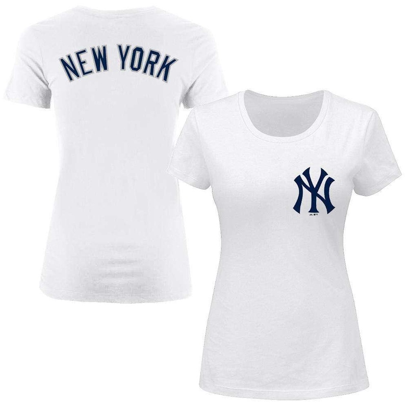 Women’s New York Yankees Majestic MLB Gamilia T-Shirt – White